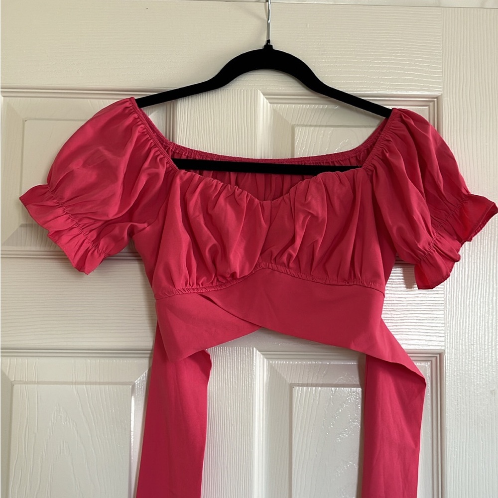 Pink Cropped Blouse (S)